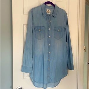 Volcom soft chambray denim shirt dress